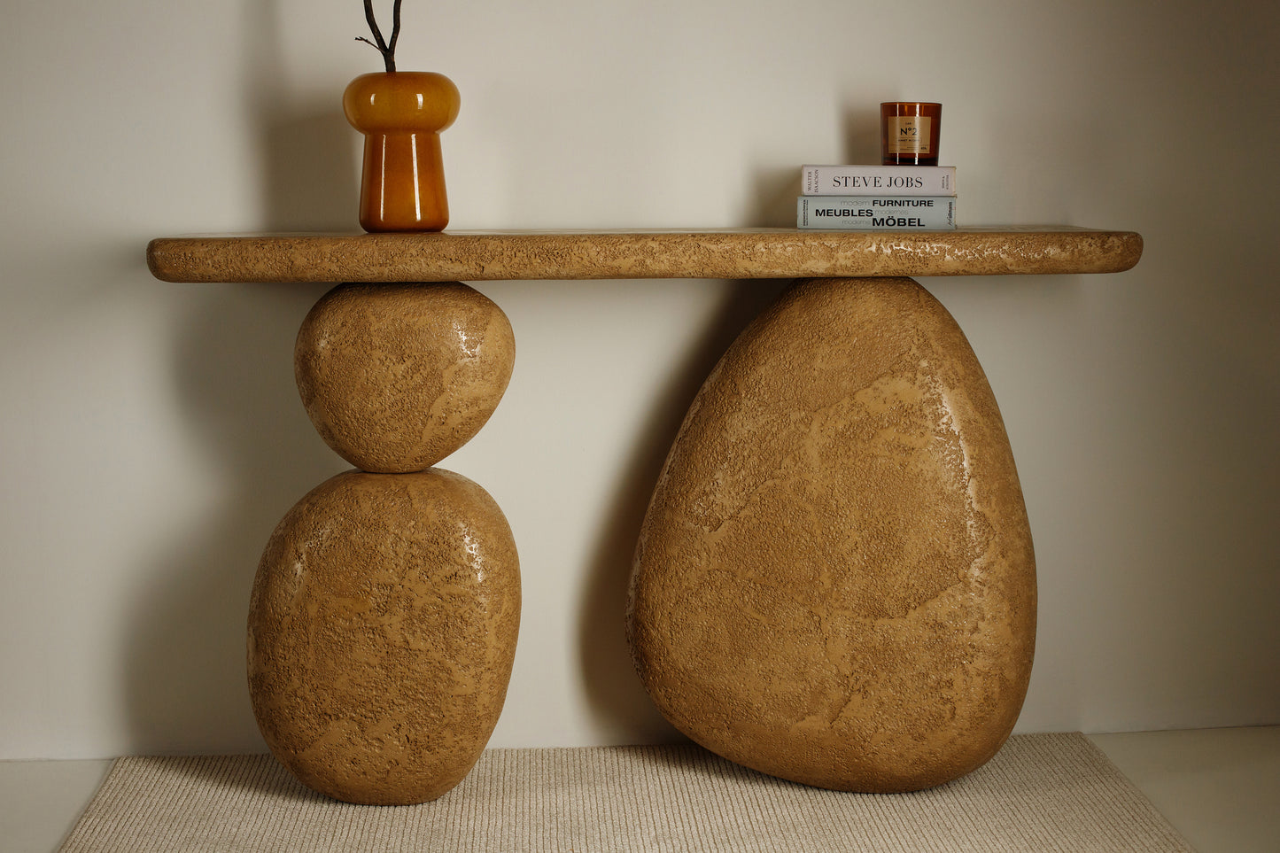 GAIA console table textured finish