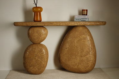 GAIA console table textured finish