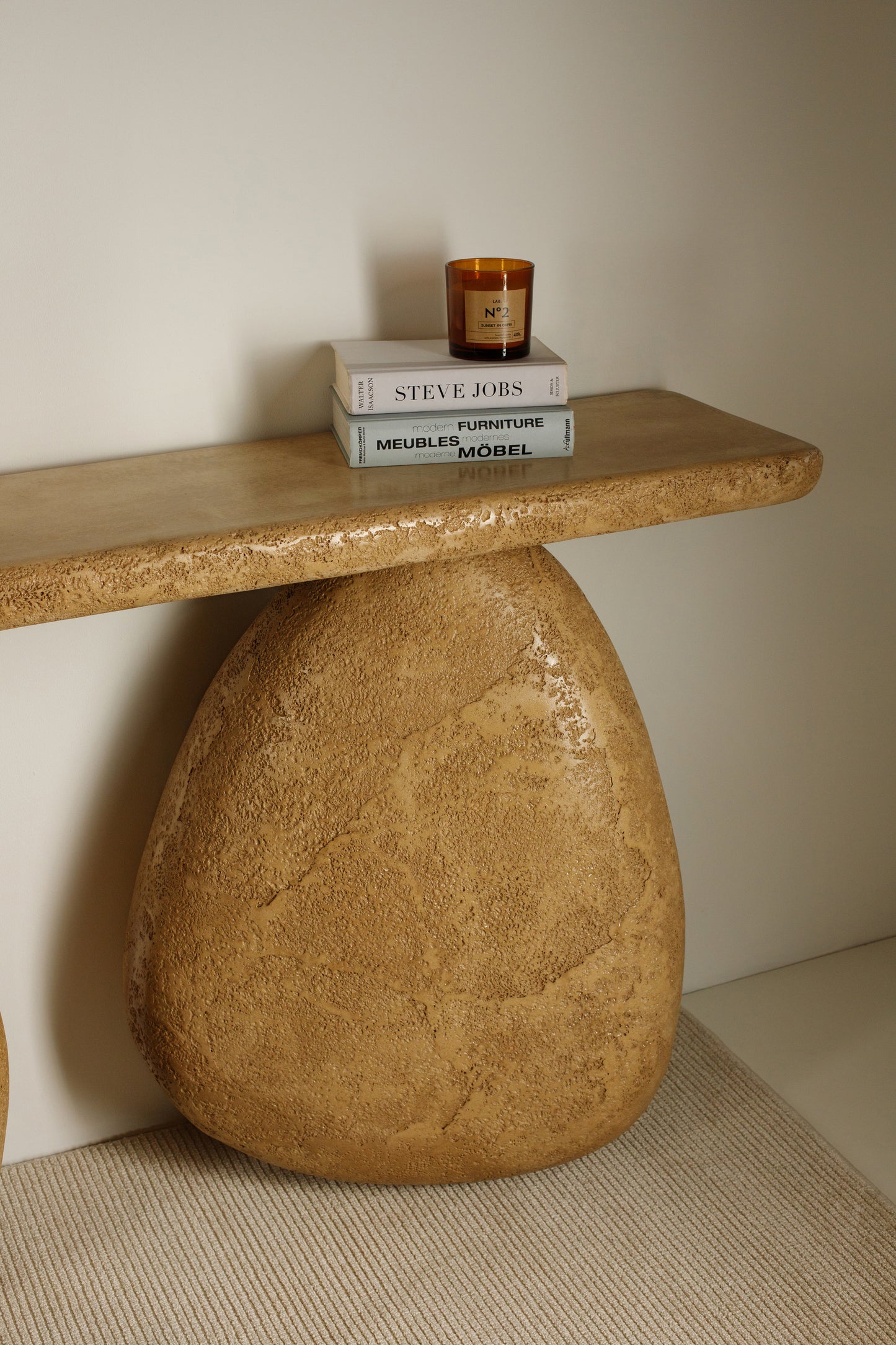 GAIA console table textured finish