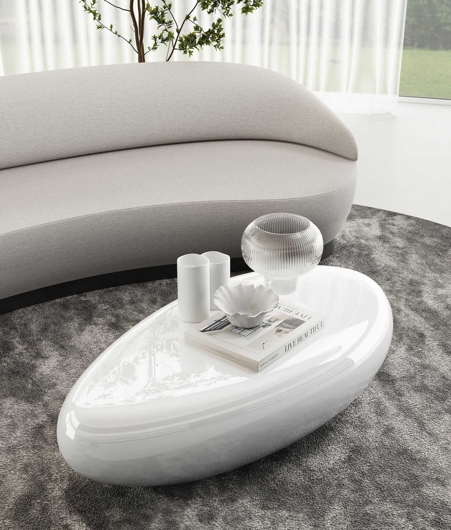 Masă de cafea MANGO finisaj glossy