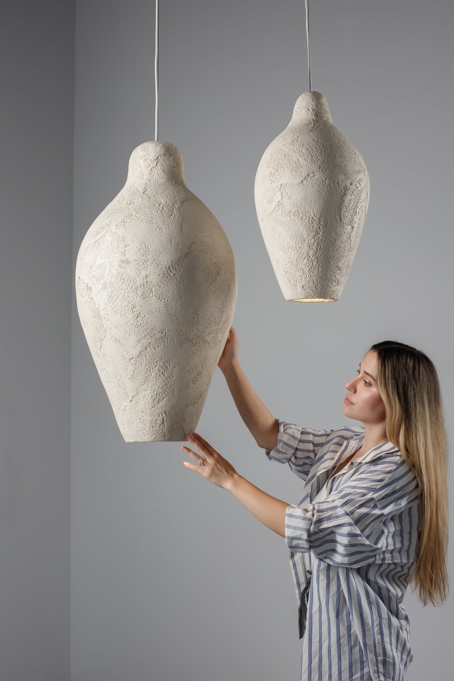 PEAR pendant lamp textured finish