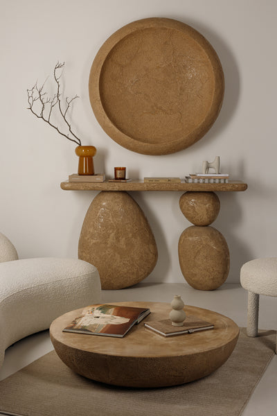 GAIA console table textured finish
