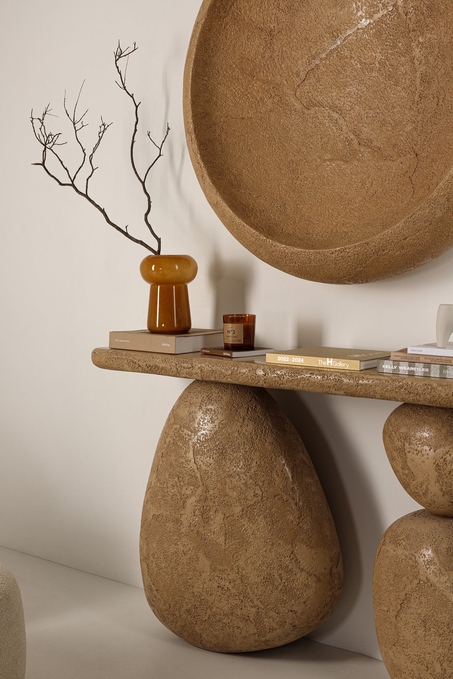 GAIA console table textured finish