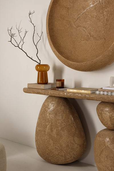 GAIA console table textured finish