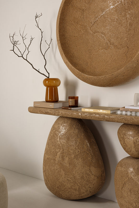 GAIA console table textured finish