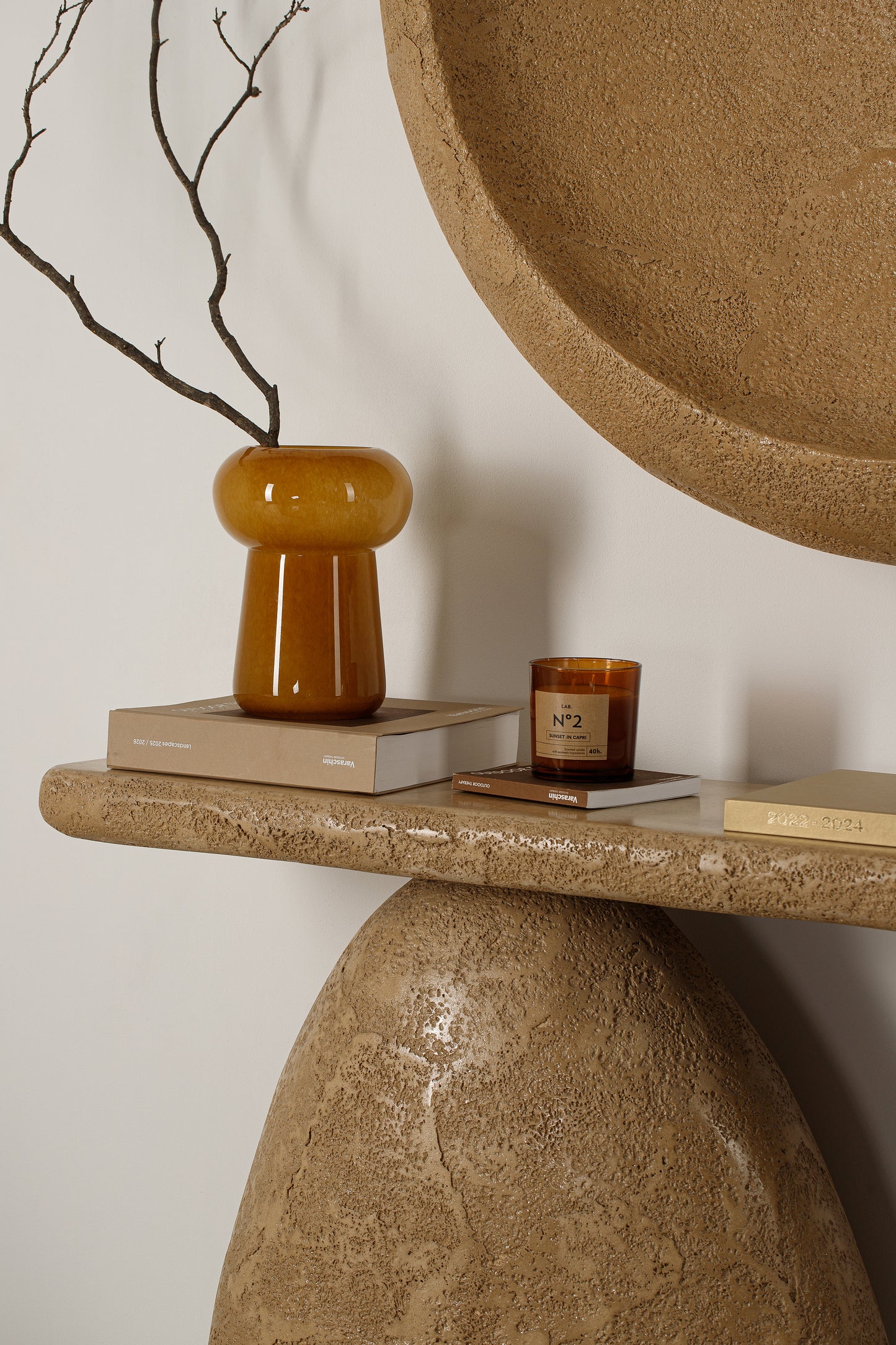 GAIA console table textured finish